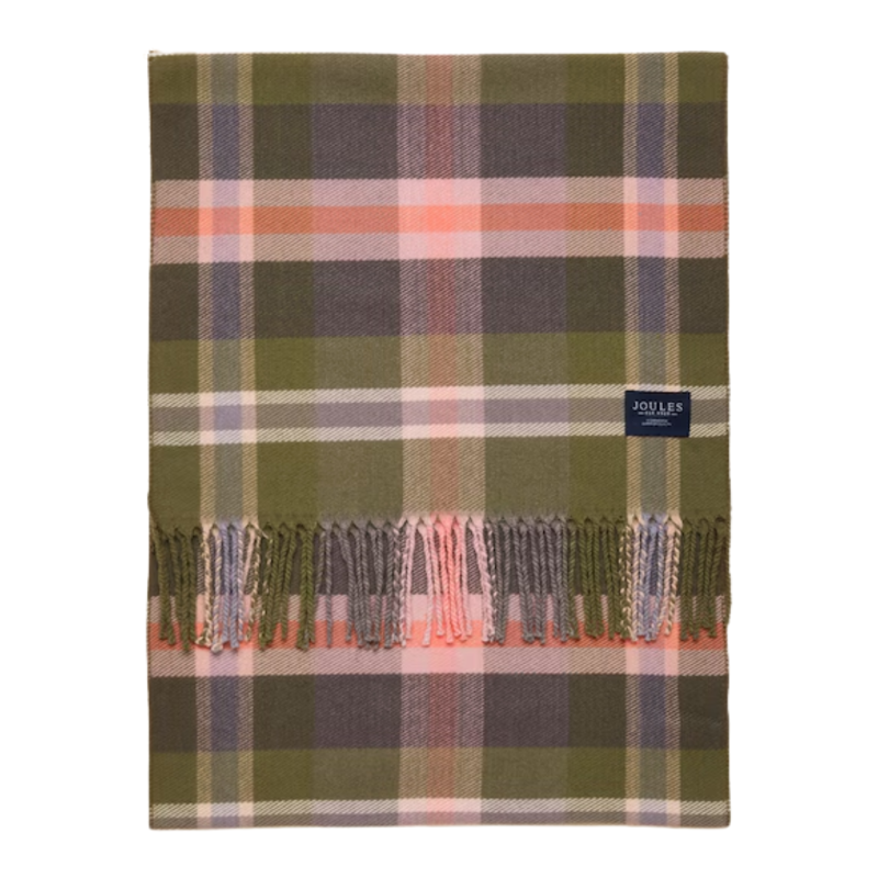 Joules Ladies Langtree Scarf - Green/Pink-1