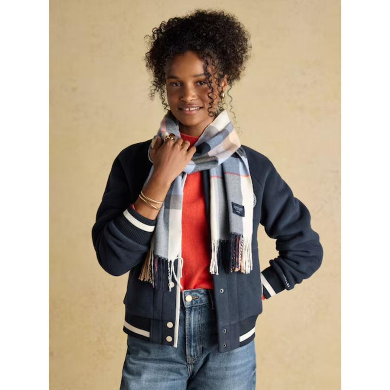 Joules Ladies Langtree Scarf - Cream/Blue-2