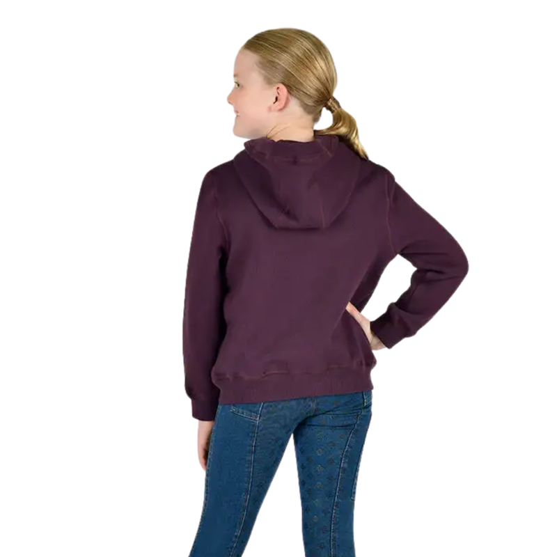 Dublin Kids Lilah Lurex Logo Hoodie - Plum Perfect/Rose Gold-2