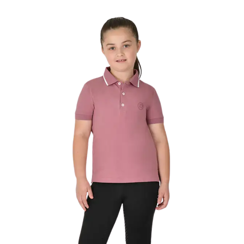Dublin Kids Cotton Pique Polo - Dusty Rose-1