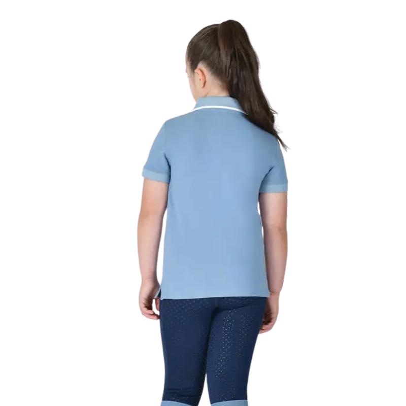 Dublin Kids Cotton Pique Polo - Blue Fog-1