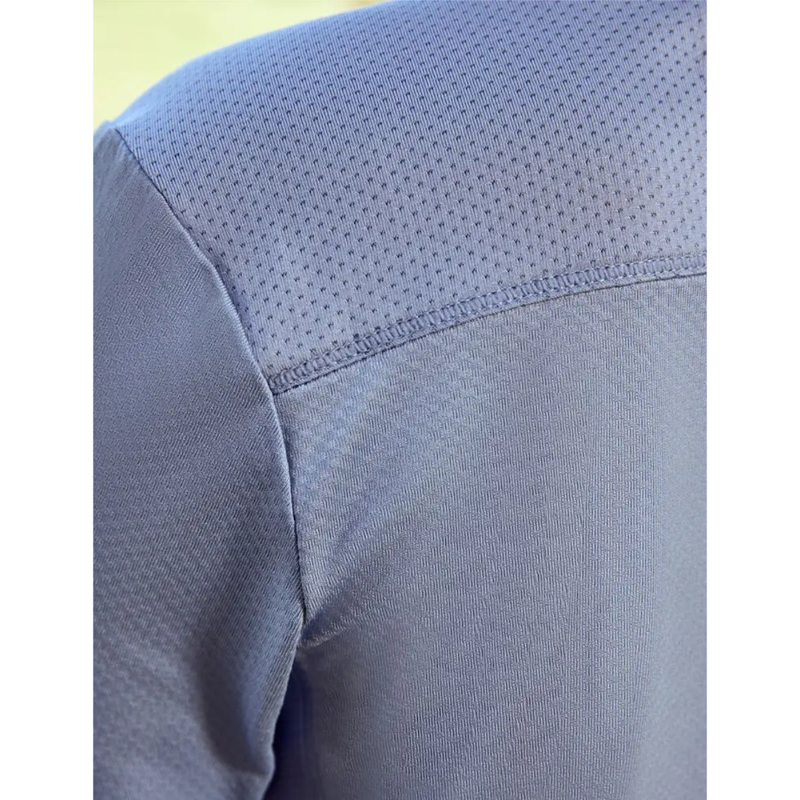 Dublin Kids Breathable Long Sleeve Riding Top - Blue Fog-3