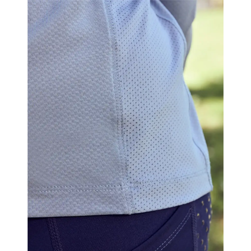 Dublin Kids Breathable Long Sleeve Riding Top - Blue Fog-4