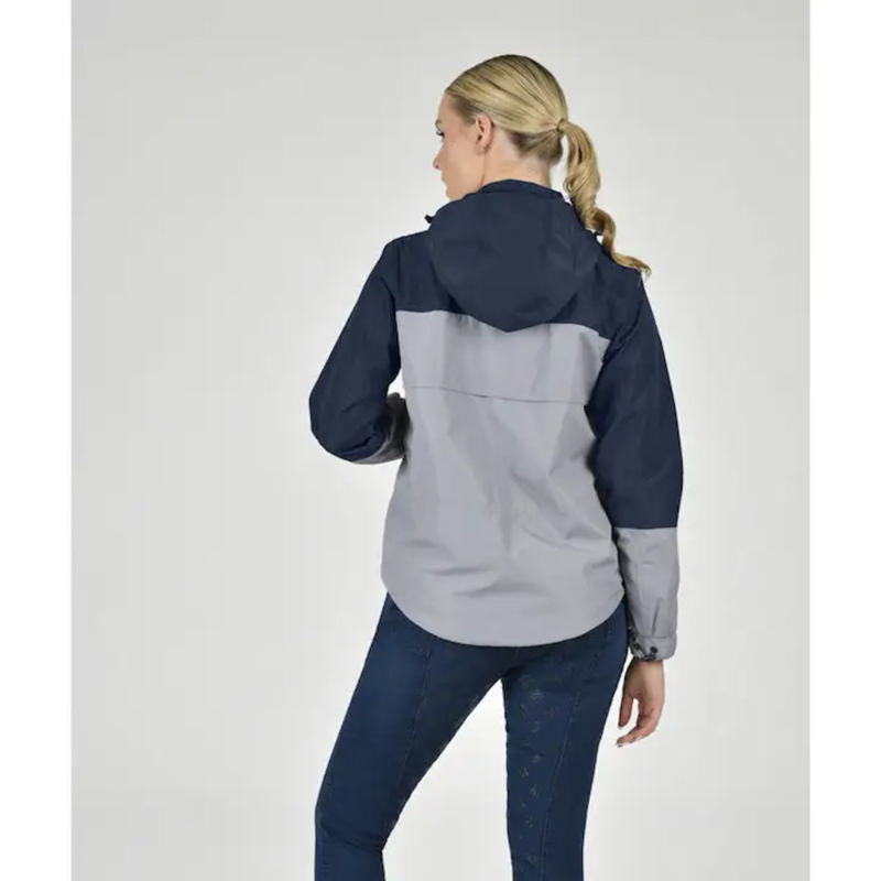 Dublin Ladies Crissy Colourblock Waterproof Jacket - Gull/Navy Academy-4