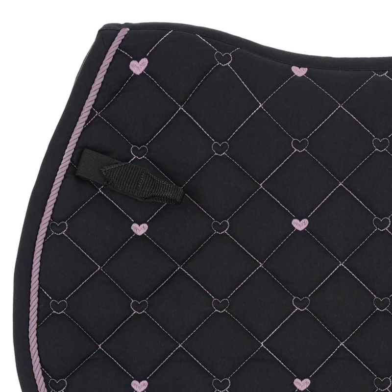 QHP Lize Saddlepad - Black/Violet-1