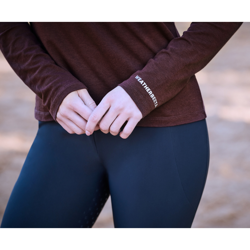 WeatherBeeta Bamboo Long Sleeve Performance Base Layer - Mulberry-2