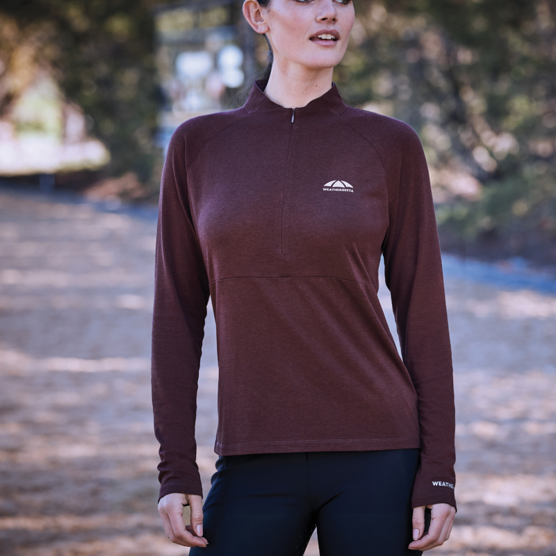 WeatherBeeta Bamboo Long Sleeve Performance Base Layer - Mulberry-3