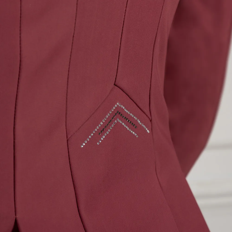 Coldstream Ladies Harthill Diamante Show Jacket - Windsor Wine-5