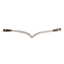 ProPresicce Signature V Diamante Browband by Hy Equestrian - Brown/Silver