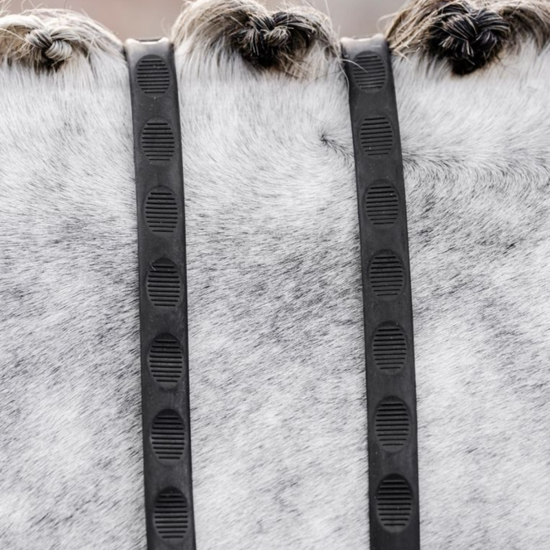 Horseware Thumb Grip Rubber Reins - Black-1