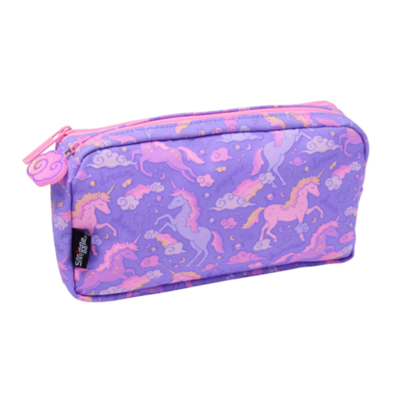 Smiggle Eclipse Pocket Character Pencil Case - Lilac-1