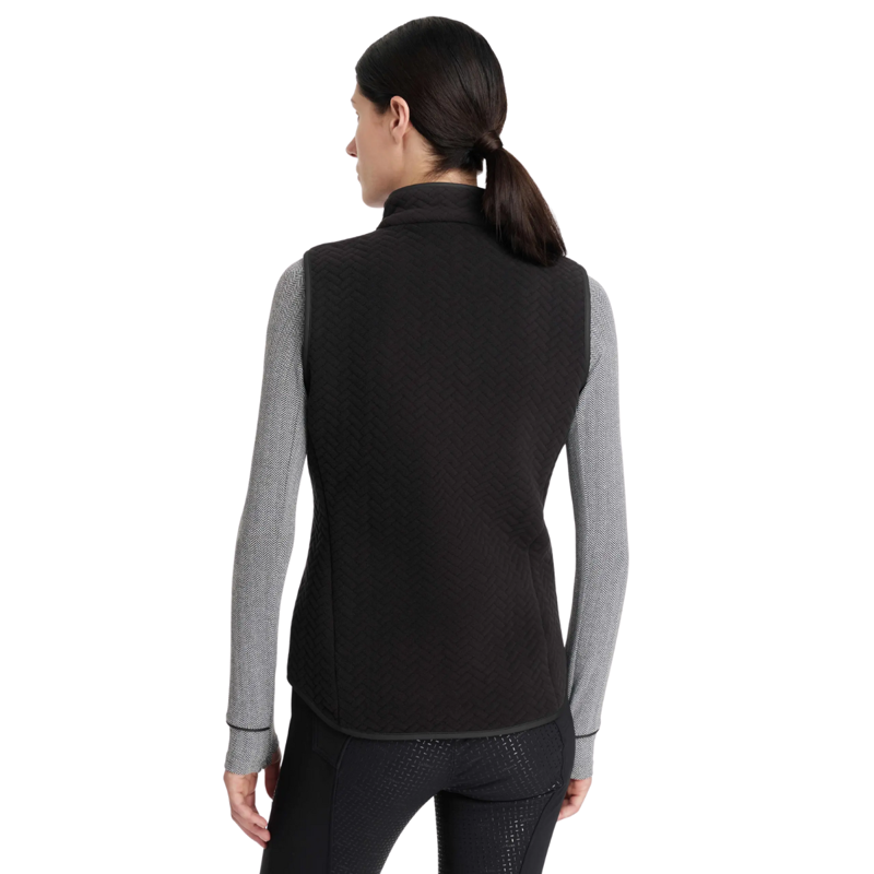 LeMieux Ladies Aspen Herringbone Fleece Gilet - Black-1
