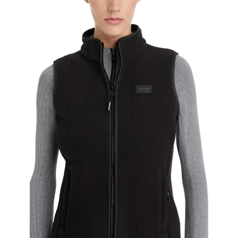 LeMieux Ladies Aspen Herringbone Fleece Gilet - Black-2