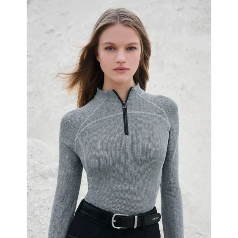 LeMieux Ladies Aspen Herringbone Base Layer - Black-3