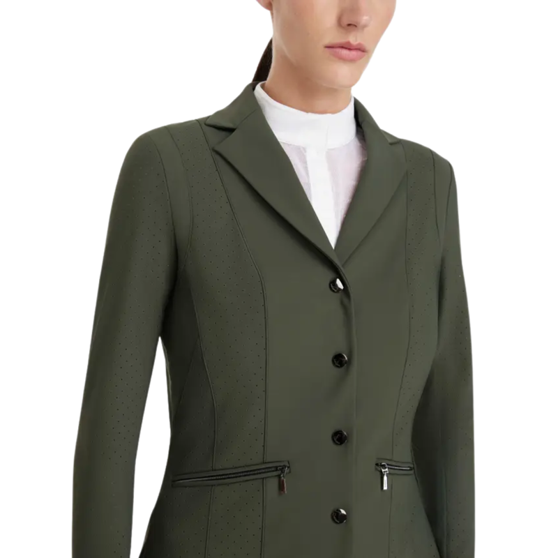 LeMieux Ladies Jessica Mesh Show Jacket - Pine Green-2