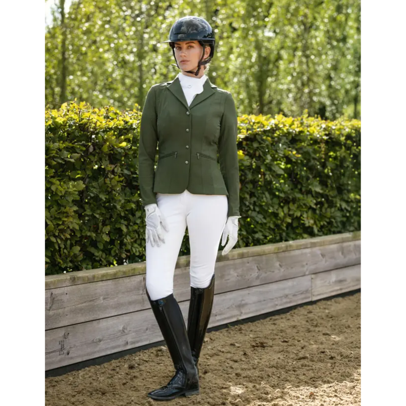 LeMieux Ladies Jessica Mesh Show Jacket - Pine Green-4