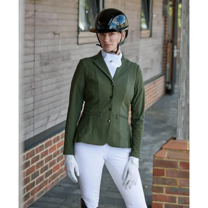 LeMieux Ladies Jessica Mesh Show Jacket - Pine Green-3