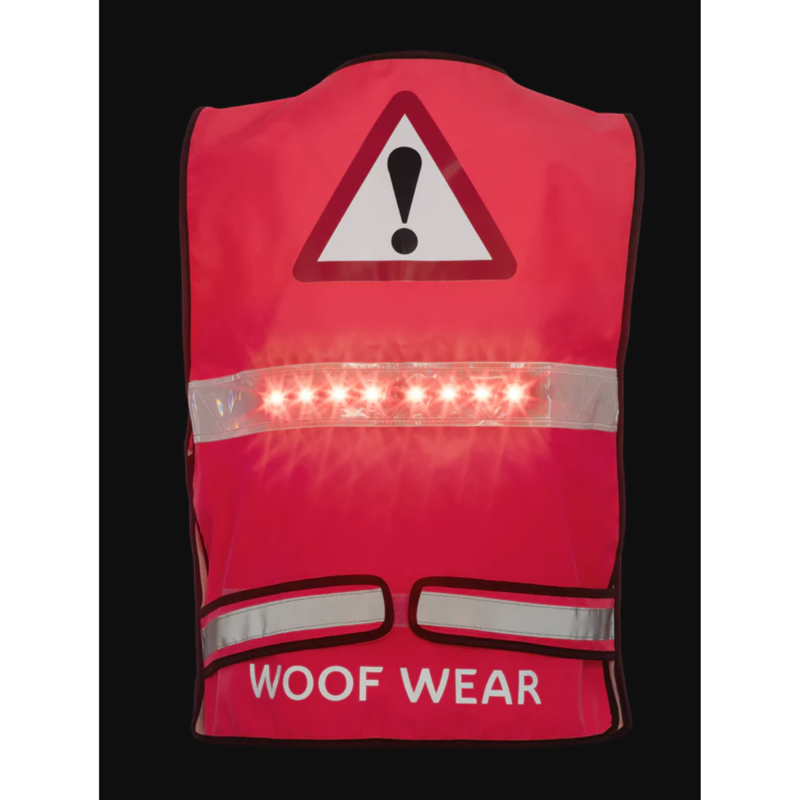 Woof Wear Junior LED Hi Vis Riding Vest - Hi Viz Pink-1