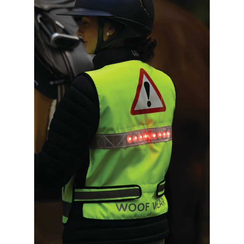 Woof Wear Junior LED Hi Vis Riding Vest - Hi Viz Yellow-2