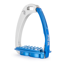 Tech Venice Sloped M Medium Safety Stirrups - Silver/Blue