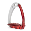 Tech Venice Sloped M Medium Safety Stirrups - Silver/Red