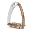 Tech Venice Sloped M Medium Safety Stirrups - Silver/Brown