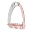 Tech Venice Sloped M Medium Safety Stirrups - Silver/Rose Gold