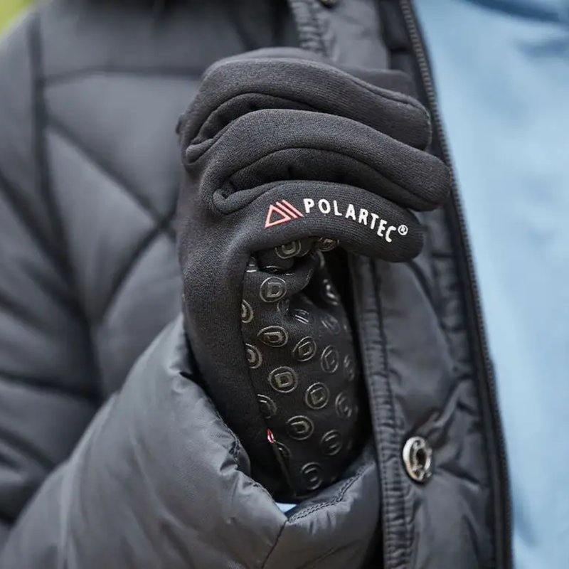 Dublin Polartec Fleece Riding Gloves - Black-1