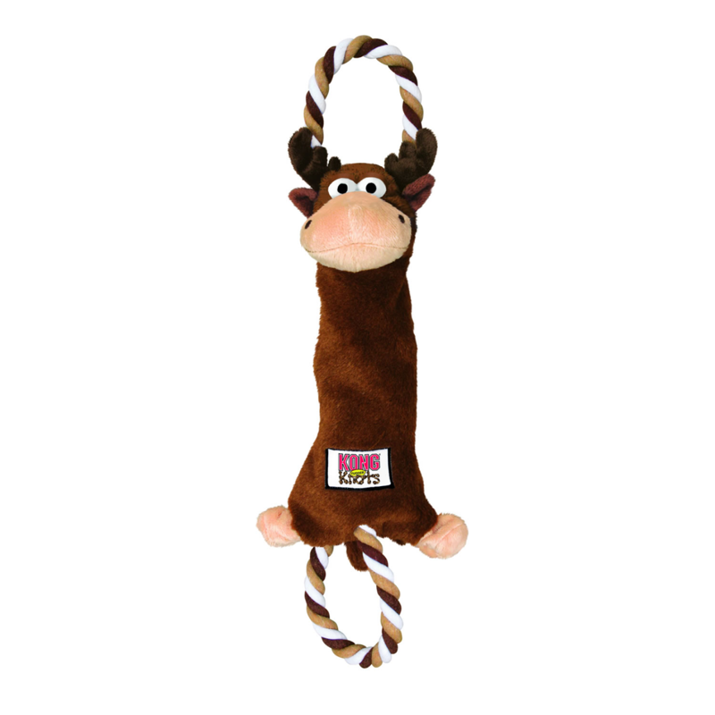 KONG TuggerKnots Moose Dog Toy - Medium/Large