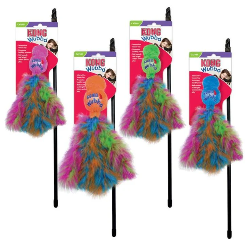 KONG Cat Wubba Boa Teaser Cat Toy - Assorted Colours