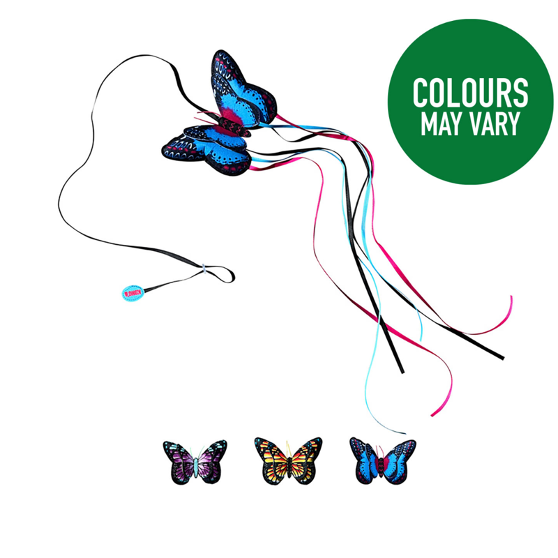 KONG Cat Butterfly Teaser Cat Toy - Assorted Colours