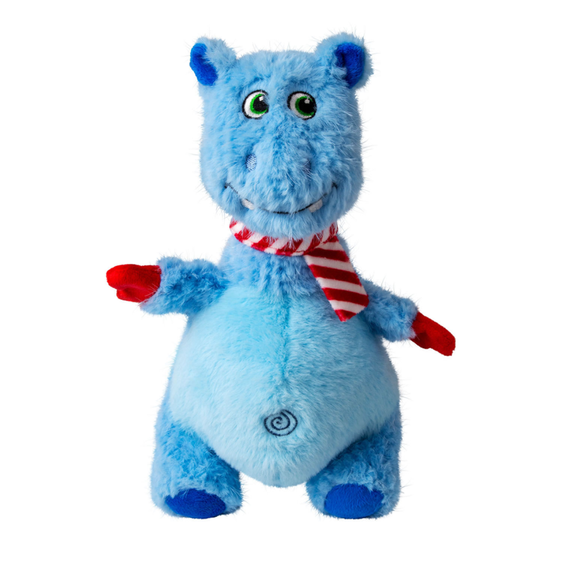 KONG Holiday Knots Belly Hippo Dog Toy - Medium/Large