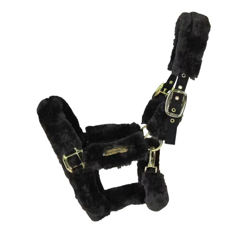 Kentucky Sheepskin Shipping Headcollar - Black-1
