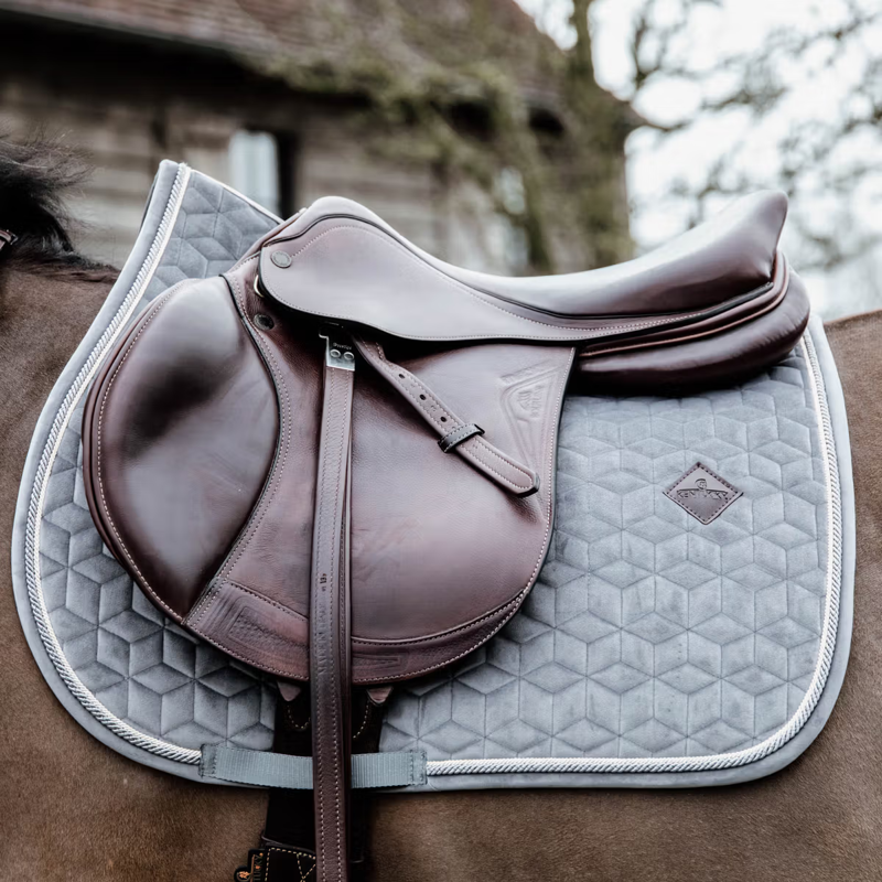 Kentucky Velvet Jumping Saddlepad - Grey-1