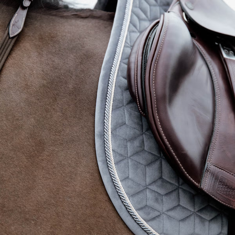 Kentucky Velvet Jumping Saddlepad - Grey-3