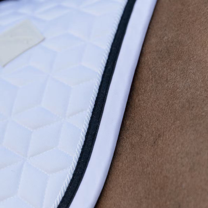 Kentucky Glitter Rope Jumping Saddlepad Full - White/Black-2