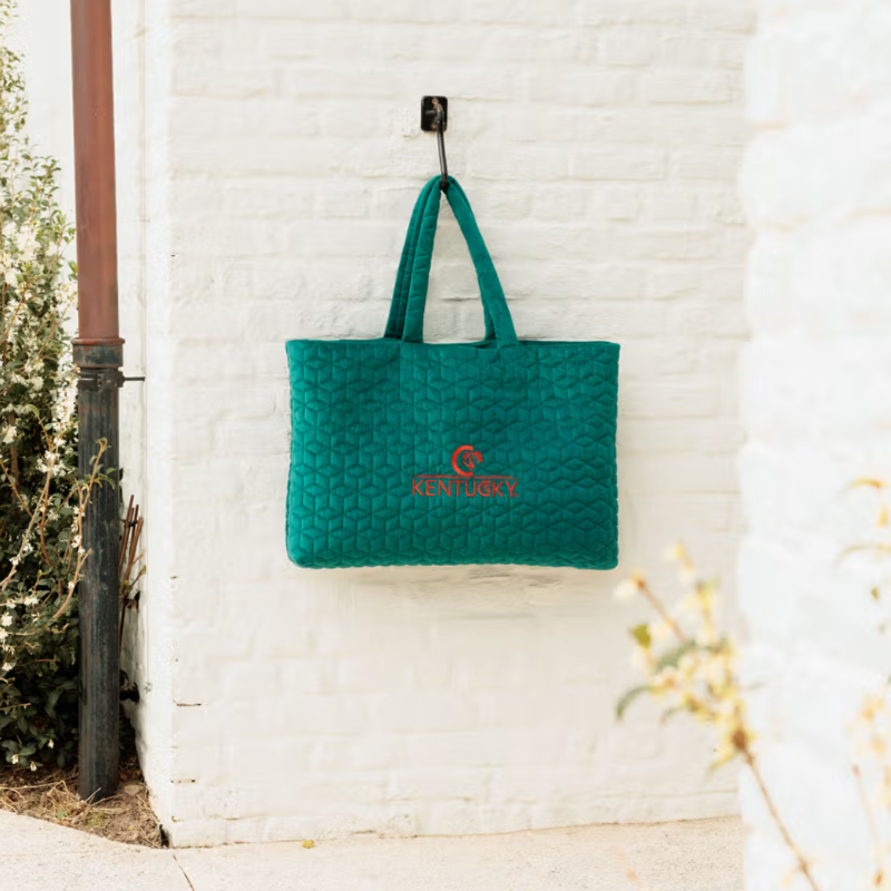 Kentucky Logo Velvet Bag - Emerald-1