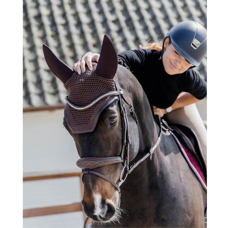 Kentucky Wellington Leather Fly Veil - Brown-1