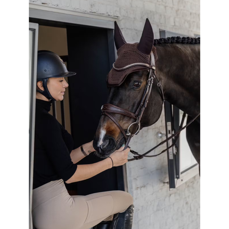 Kentucky Wellington Leather Fly Veil - Brown-2