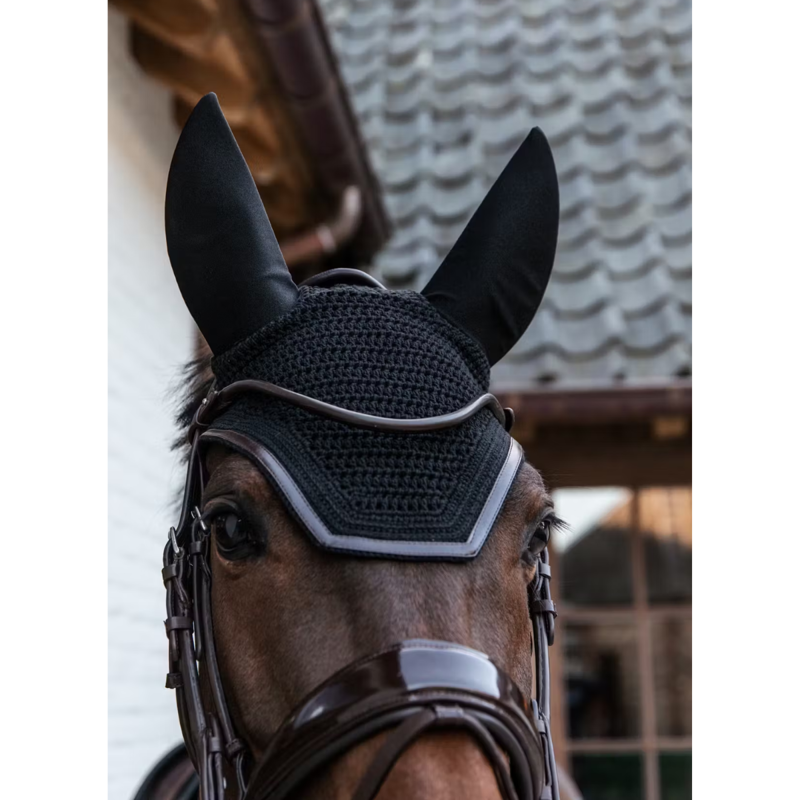 Kentucky Wellington Leather Fly Veil - Black-1