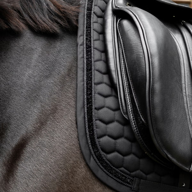 Kentucky Glitter Band Dressage Saddlepad - Black-2