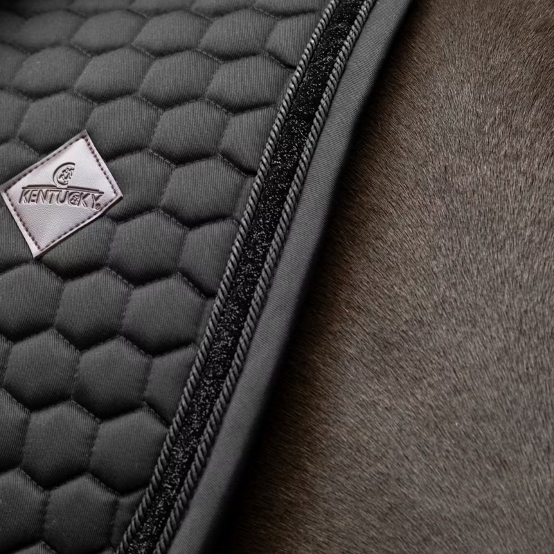 Kentucky Glitter Band Dressage Saddlepad - Black-3