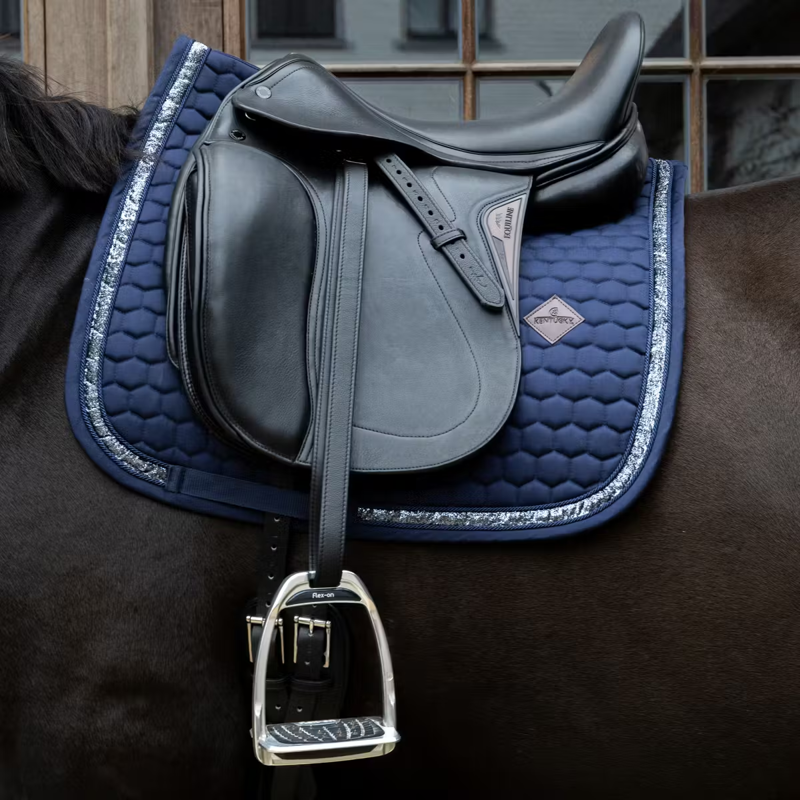 Kentucky Glitter Band Dressage Saddlepad - Navy-1