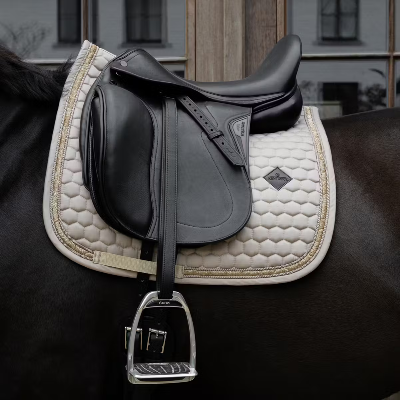 Kentucky Glitter Band Dressage Saddlepad- Beige-1