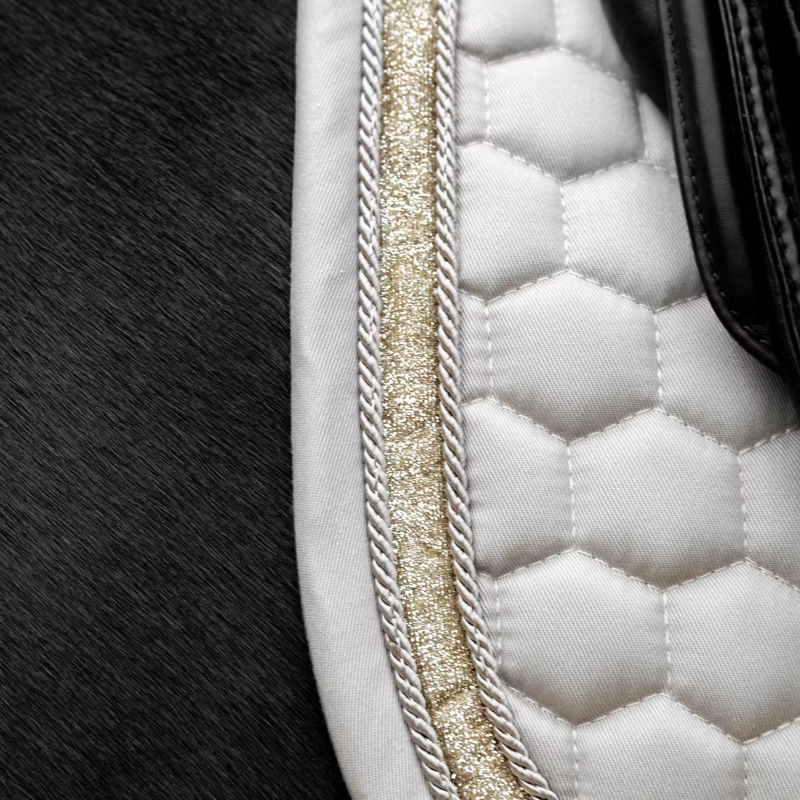 Kentucky Glitter Band Dressage Saddlepad- Beige-2