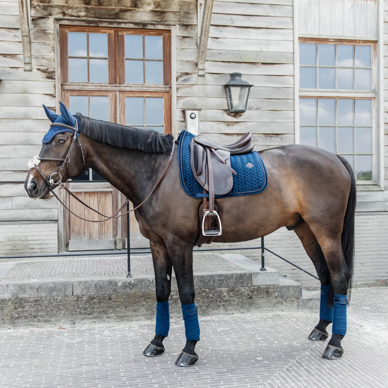 Kentucky Velvet Pearls Dressage Saddlepad - Navy-4