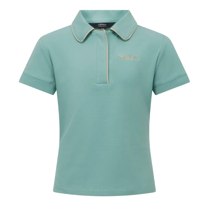 LeMieux Young Rider Polo Shirt - Aqua-3