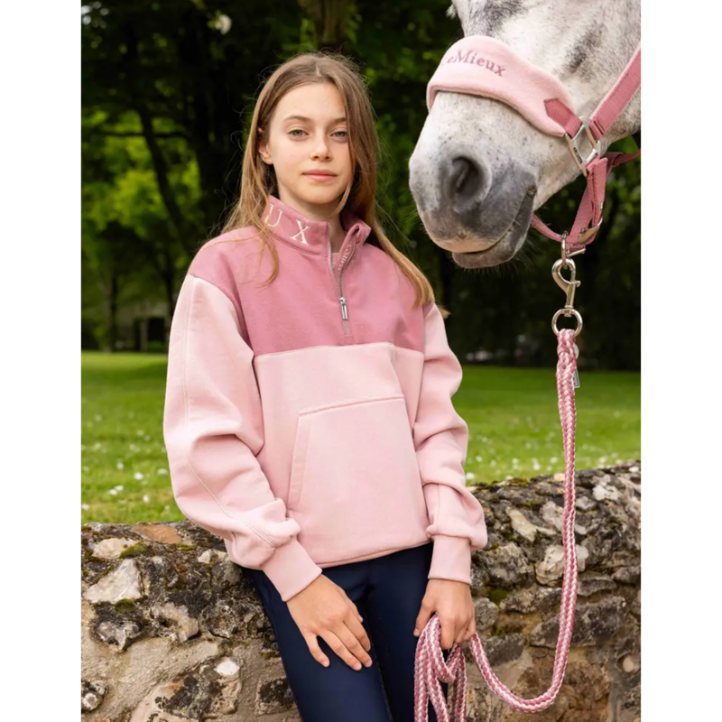 LeMieux Young Rider Kate Quarter Zip Sweat - Blossom-3