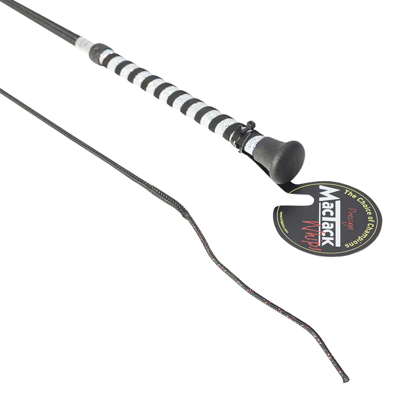 MacTack Dressage Whip 39 - Black/Silver