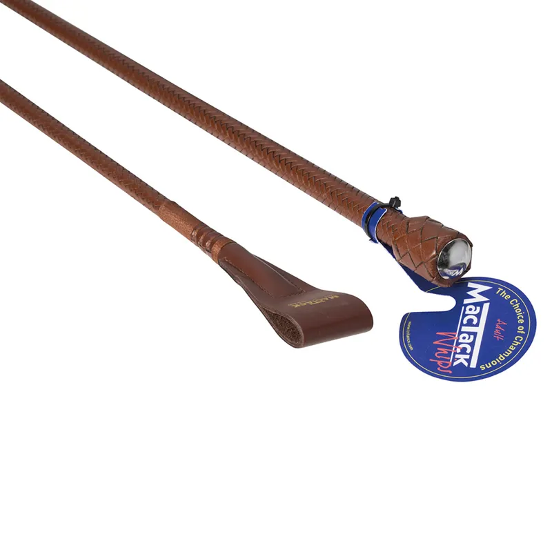 MacTack Men's Riding Whip 26 - Brown with Wide Keeper